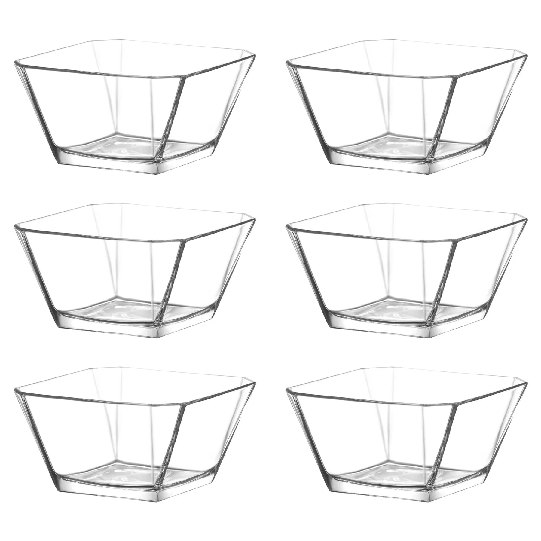 10.5cm Karen Stacking Glass Serving Bowls - Pack of Six - By LAV
