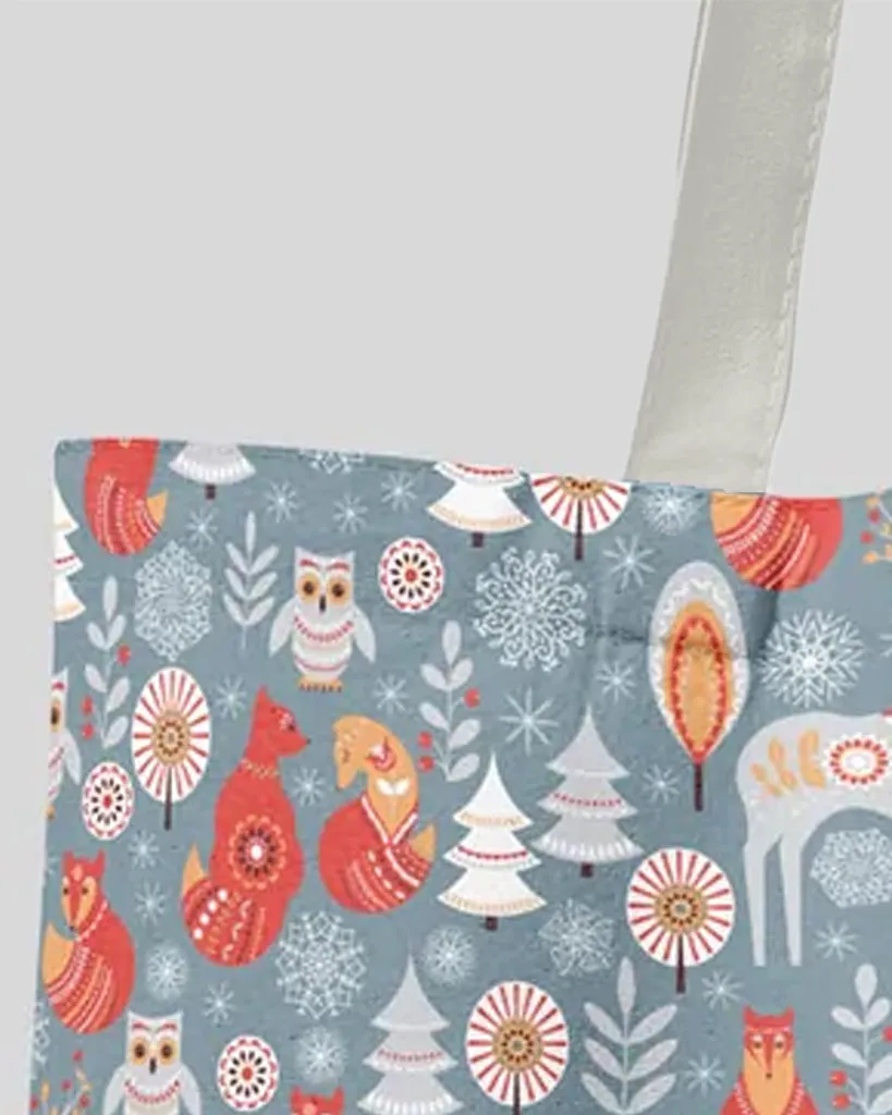 All Over Print Gusseted Shopping Tote Bag - Med/Large