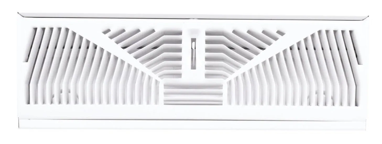 American Metal 3015W15 15 Inch White Steel Baseboard Diffuser - Quantity of 2