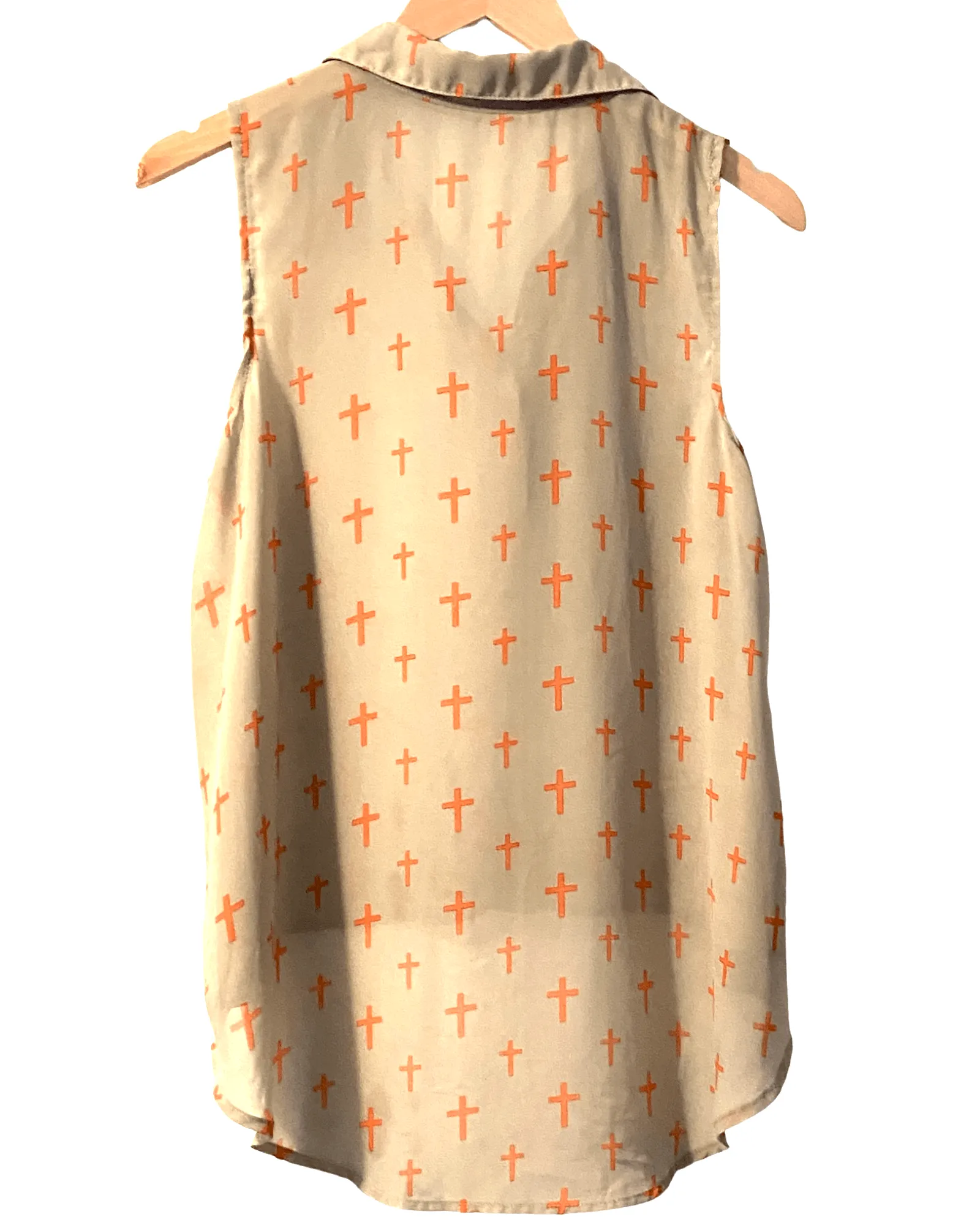 Bright Spring Gray Print Top