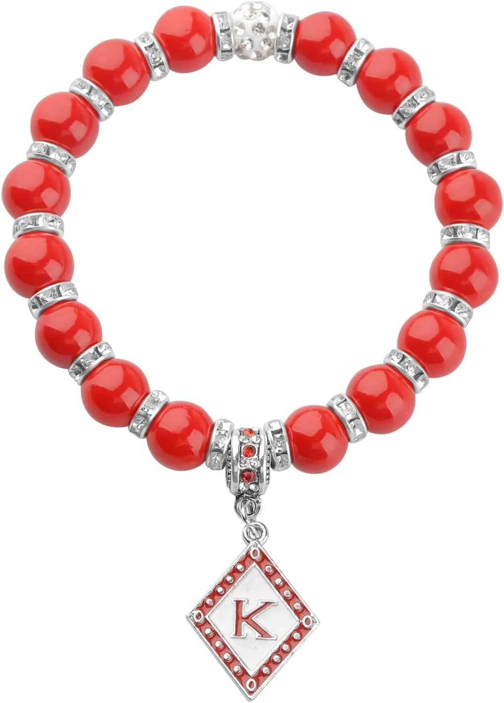 CENWA K Greek Jewelry Man Beads Bracelet K Red Gift for Men