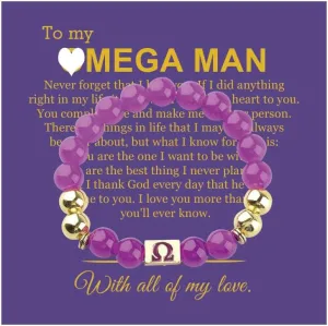 CENWA Purple Greek Jewelry Man Jewelry Gift for Him