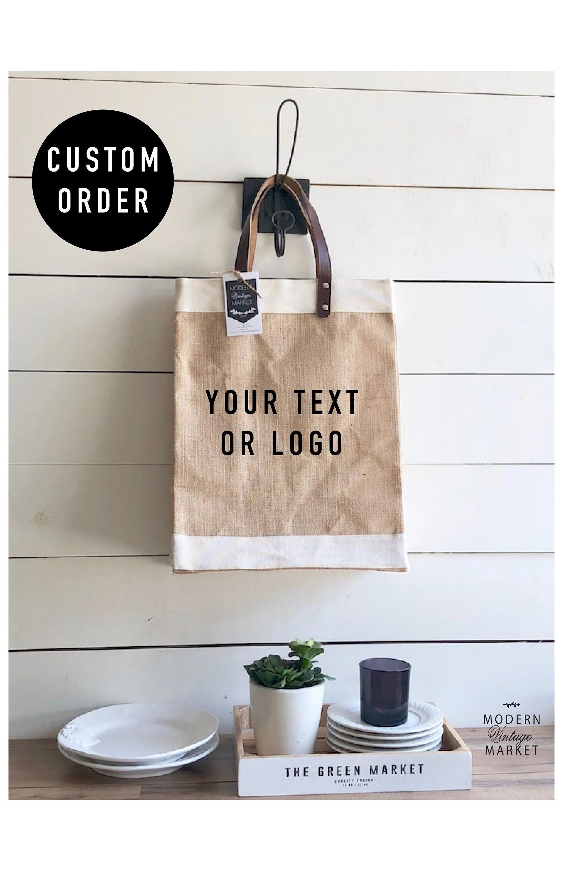 Custom Tall Market Bag