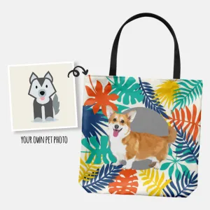 Custom Tote Bag - Colourful Leaves
