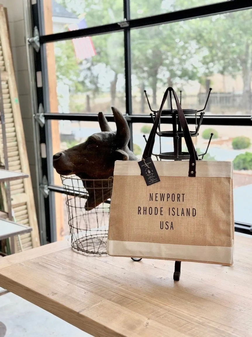Custom Wide Jute Tote Bag