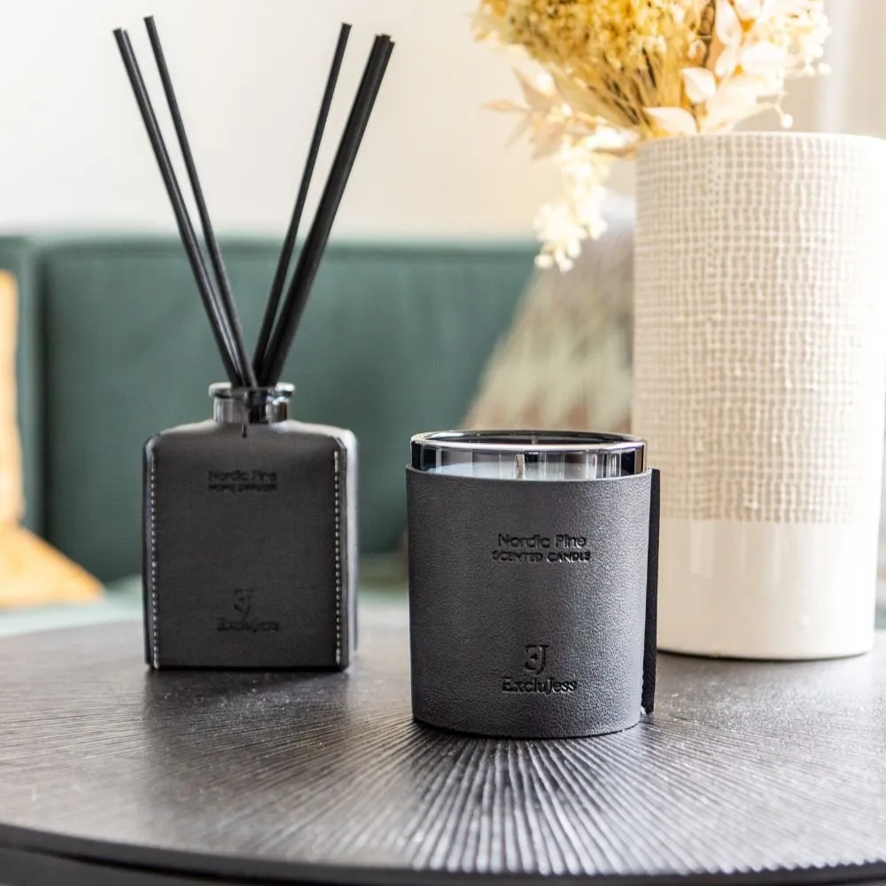 ExcluJess - Black Leather Diffuser Nordic Pine