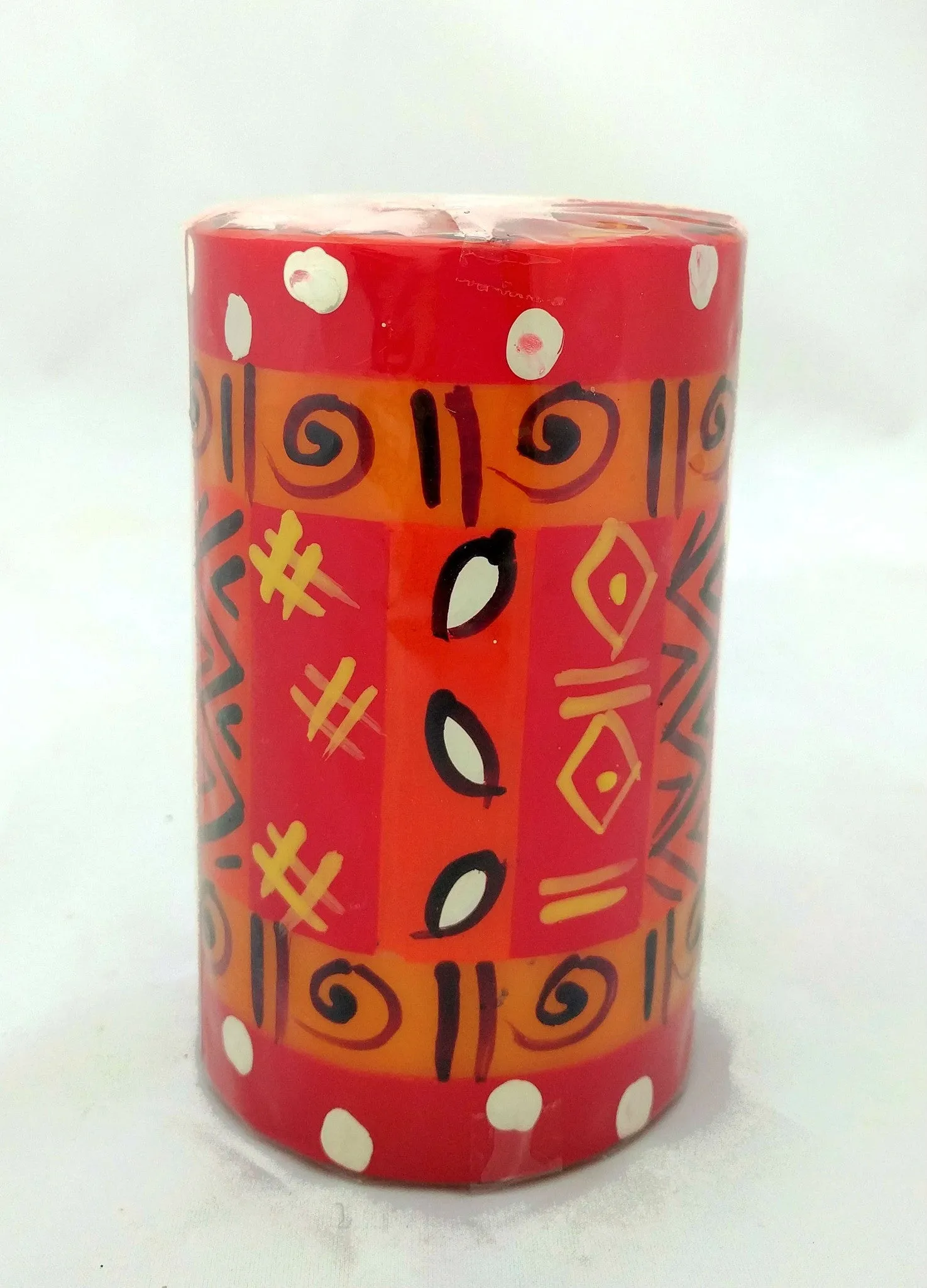 Hand-painted Boxed Pillar Candle (7 x 11cm)