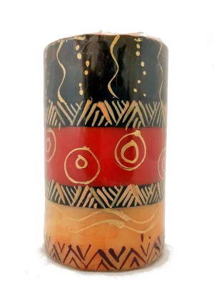Hand-painted Boxed Pillar Candle (7 x 11cm)