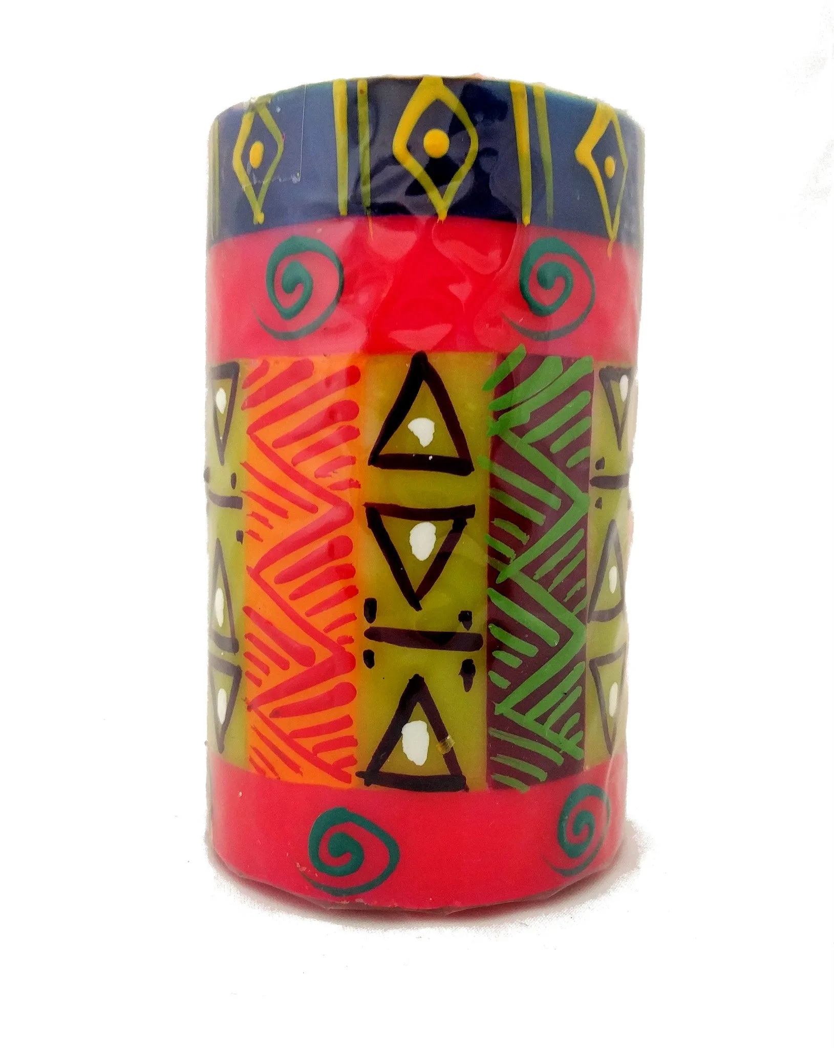Hand-painted Boxed Pillar Candle (7 x 11cm)