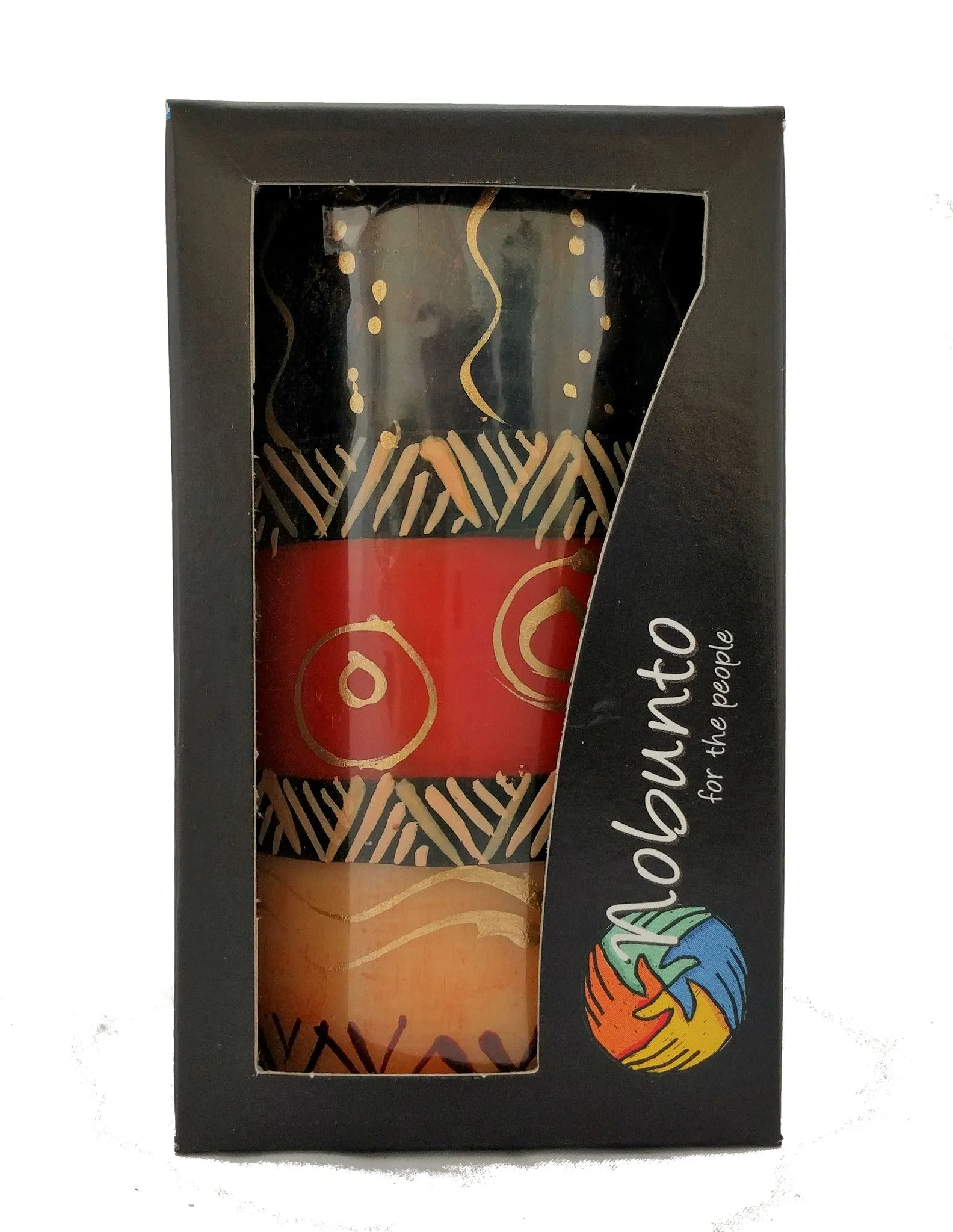 Hand-painted Boxed Pillar Candle (7 x 11cm)