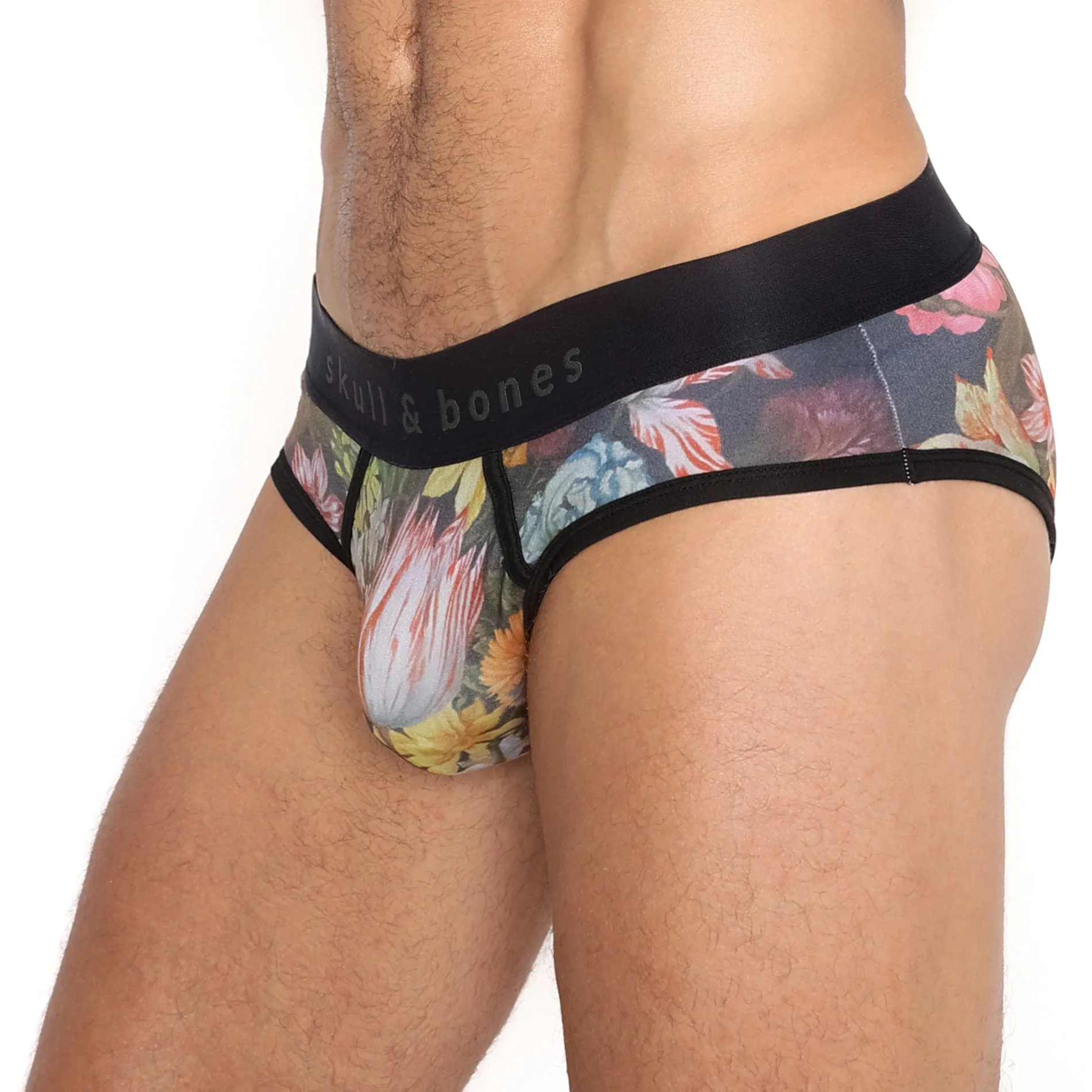 Hand Painted Floral Bouquet Brief