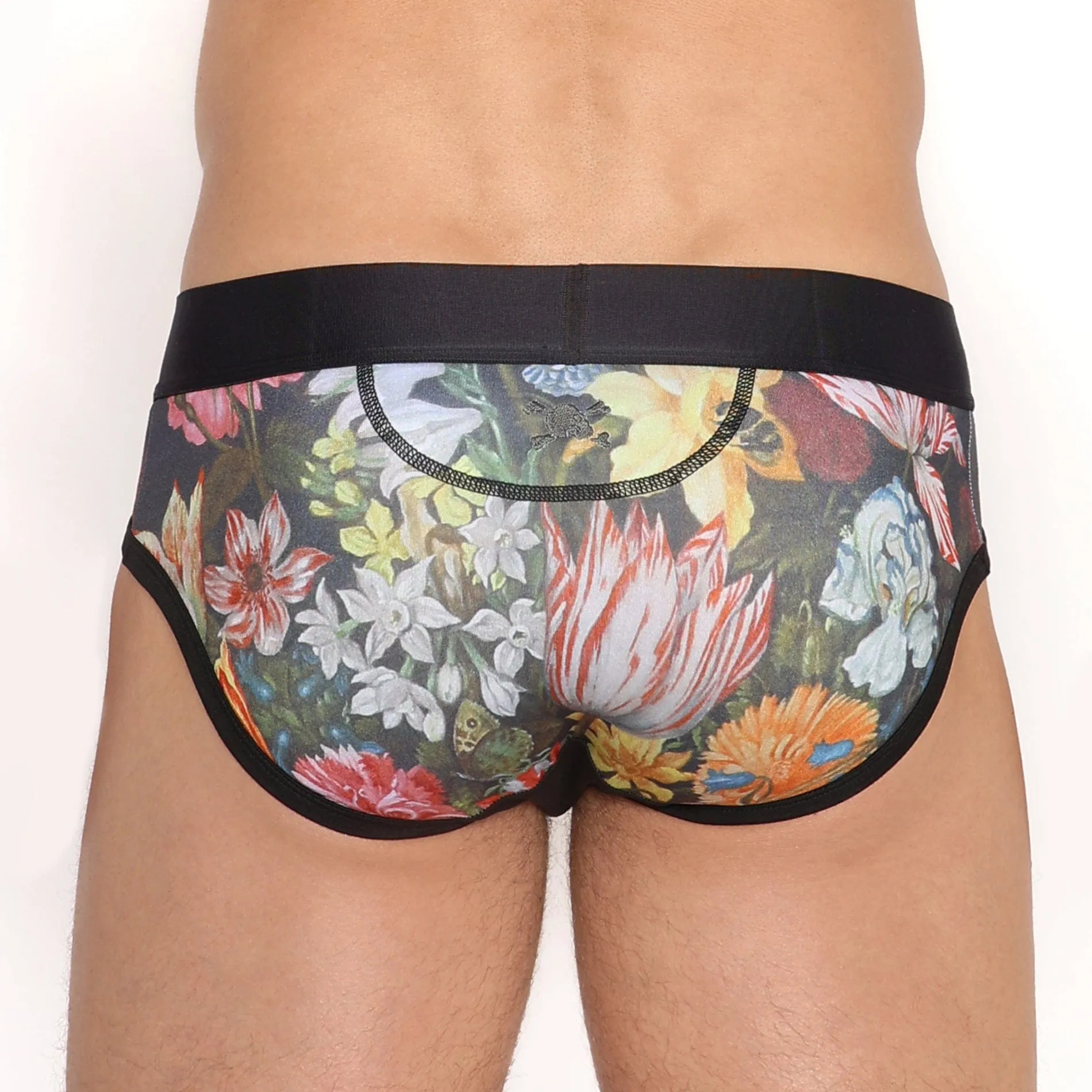 Hand Painted Floral Bouquet Brief