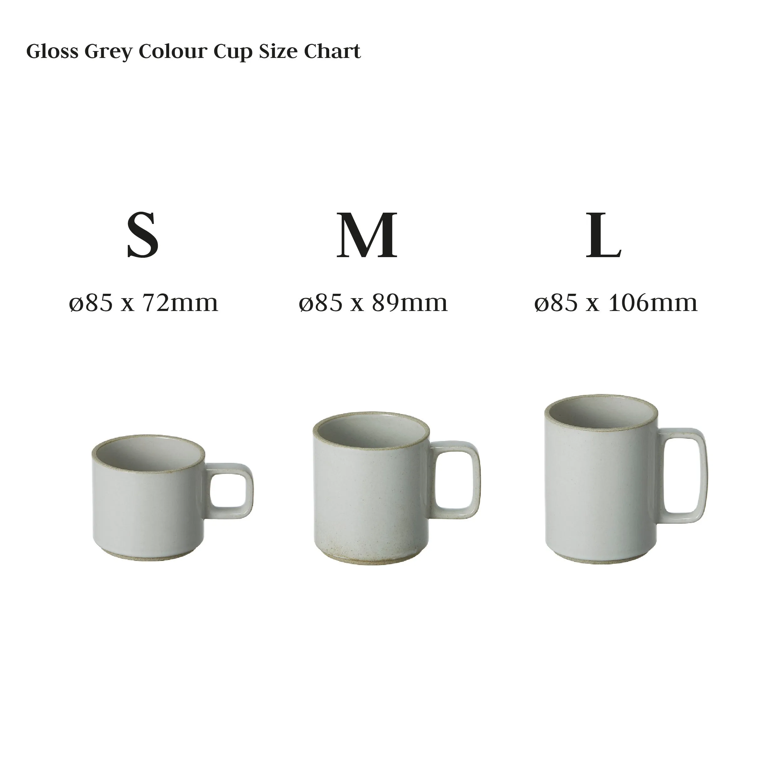 Hasami Porcelain Gloss Grey Colour Mug Cup