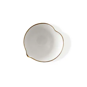 Heart Bowl with Gold Rim