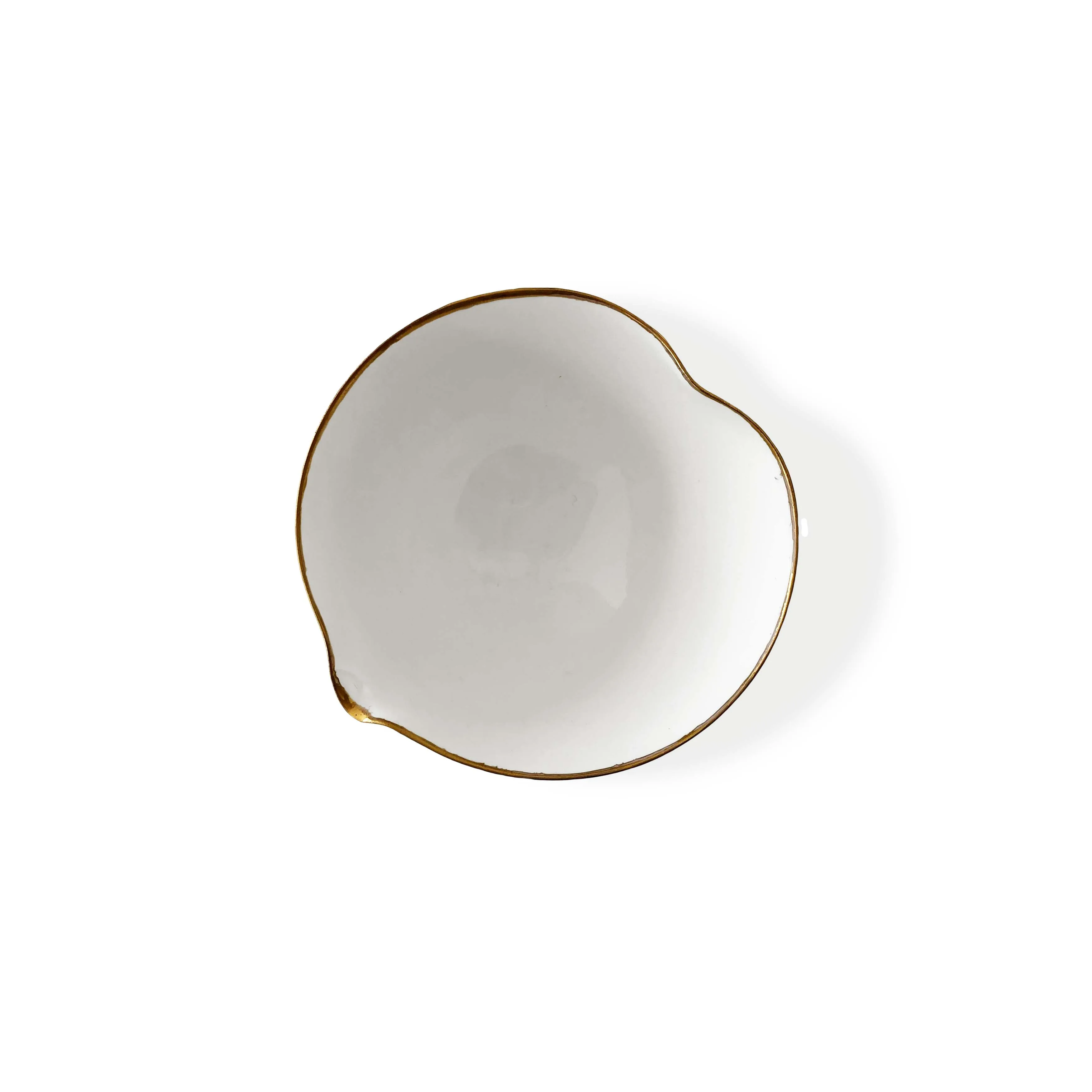 Heart Bowl with Gold Rim