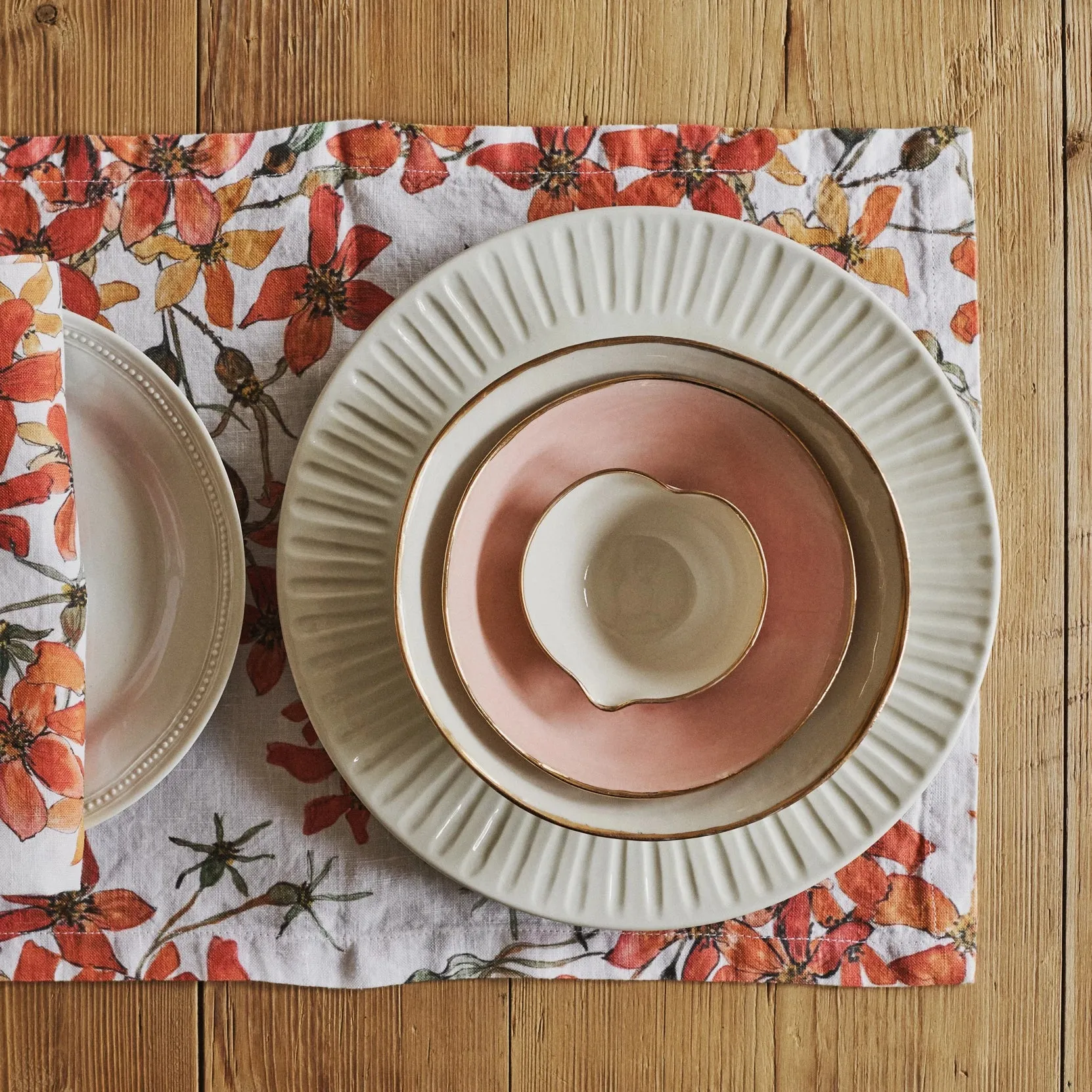 Heart Bowl with Gold Rim