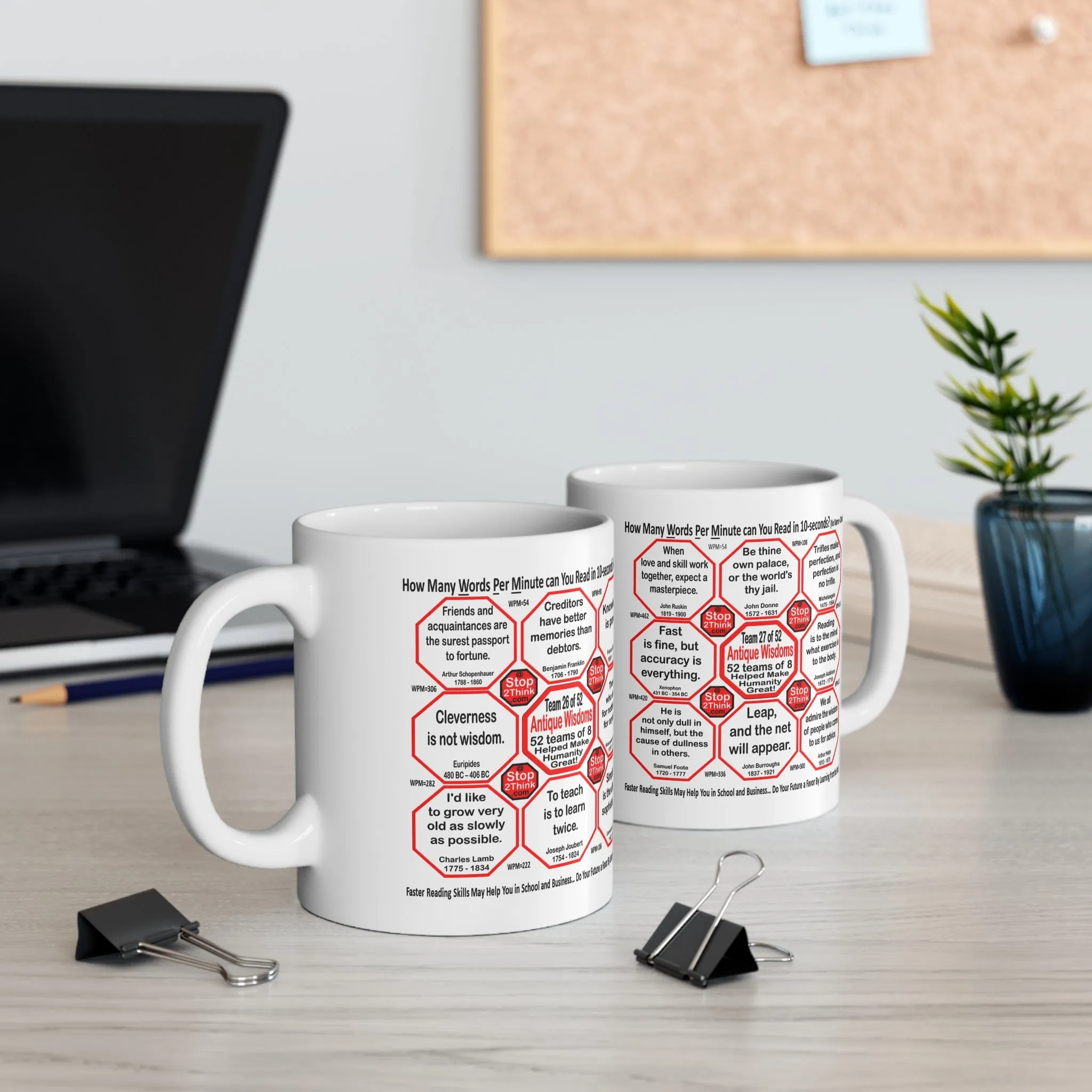 How Fast Can You Read Mug Wisdoms?   ...Teams 26 27 of 52   - Drink Wisely at Stop2Think.com