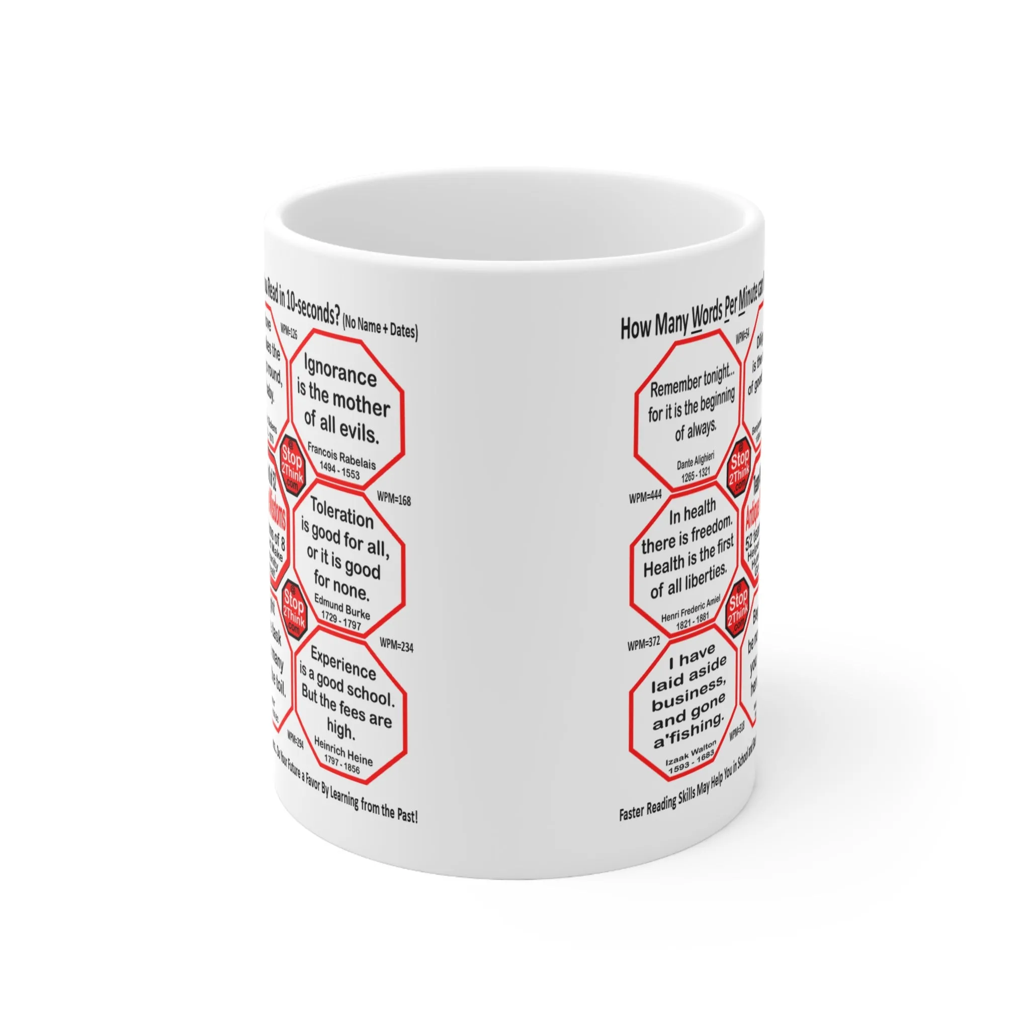 How Fast Can You Read Mug Wisdoms?   ...Teams 8 45 of 52   - Drink Wisely at Stop2Think.com