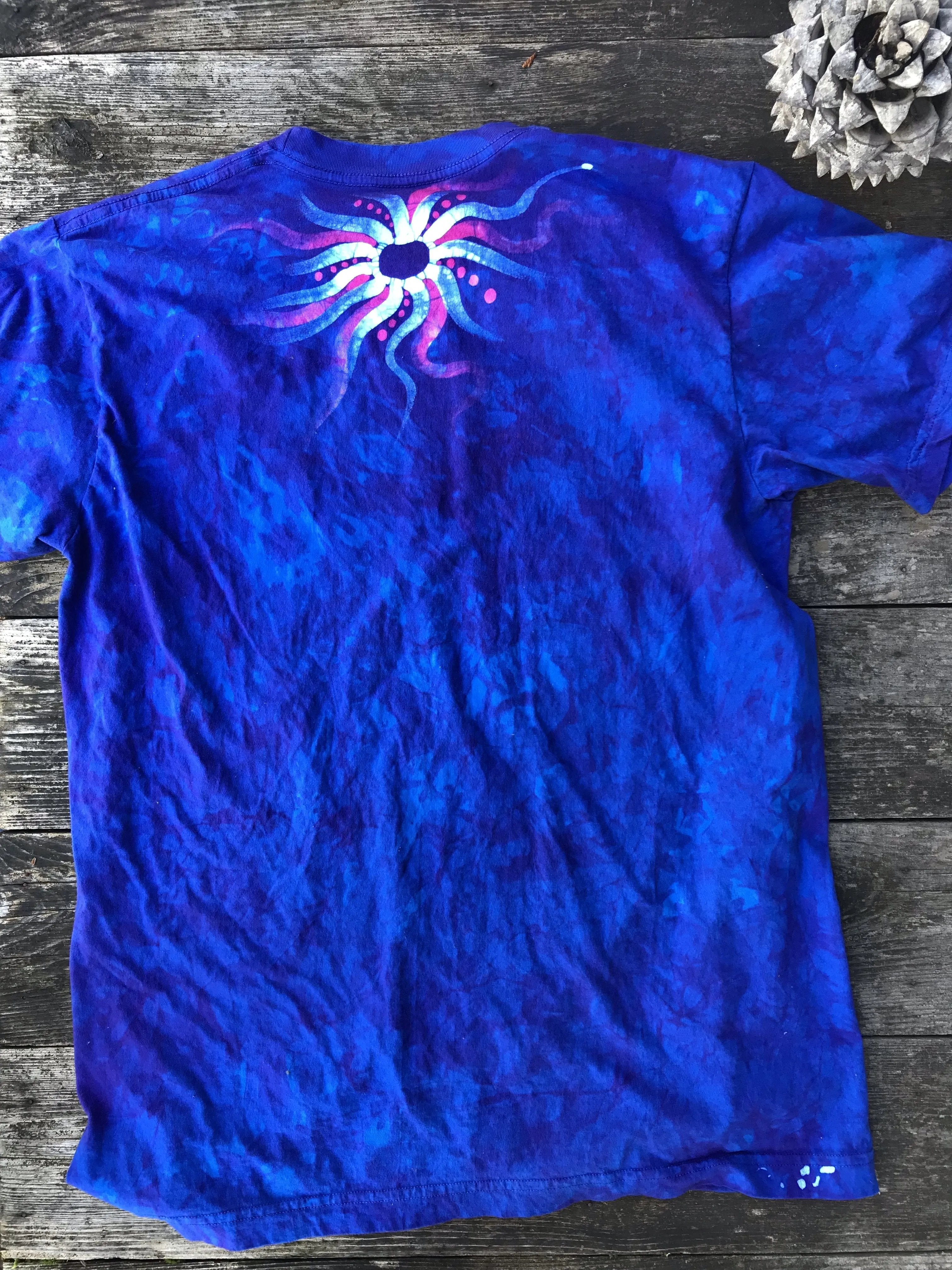 Kaleidoscope Flower Hand Painted Batik Tshirt