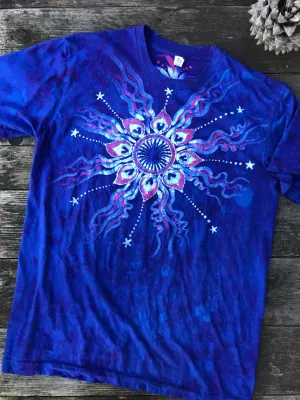 Kaleidoscope Flower Hand Painted Batik Tshirt