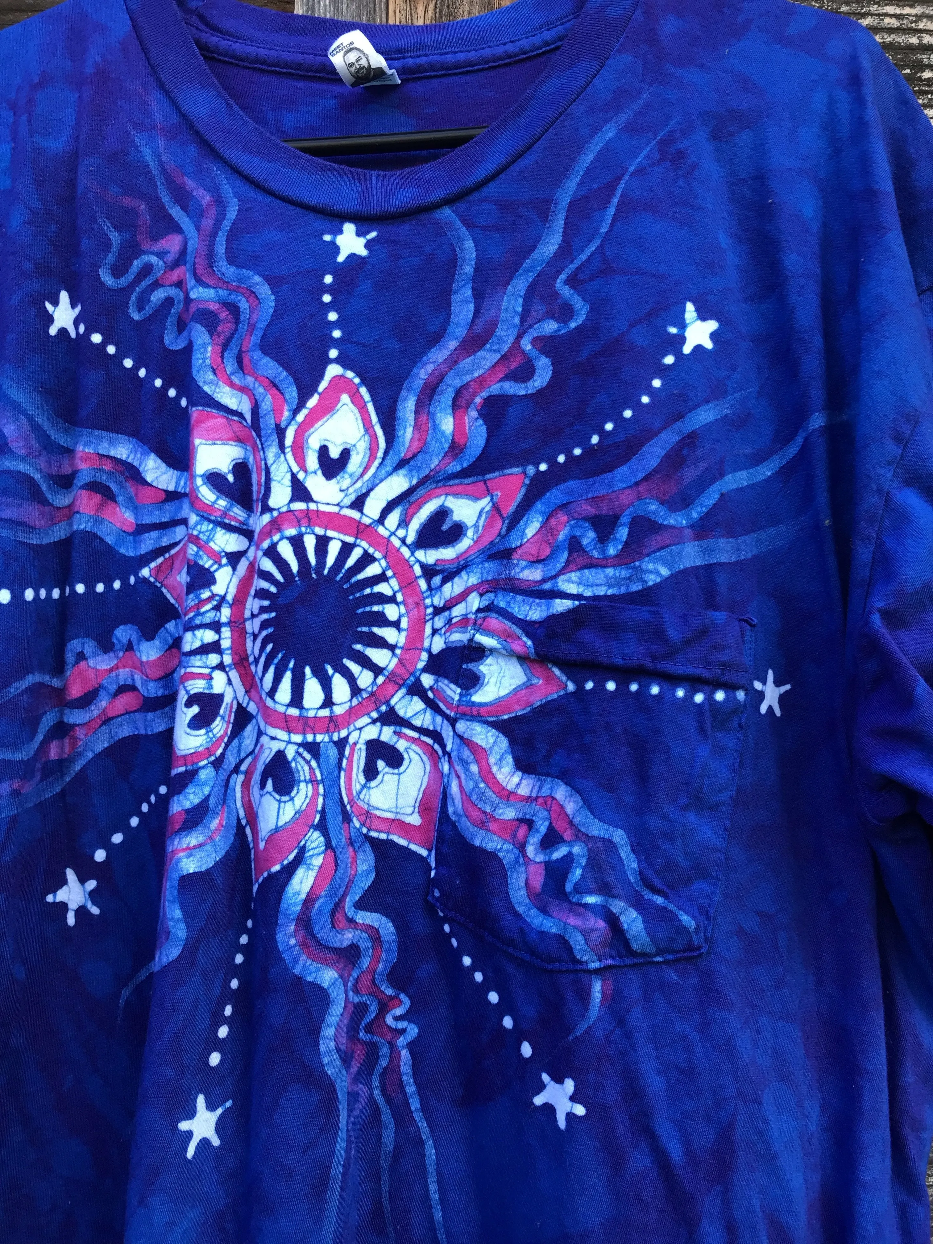 Kaleidoscope Flower Hand Painted Batik Tshirt