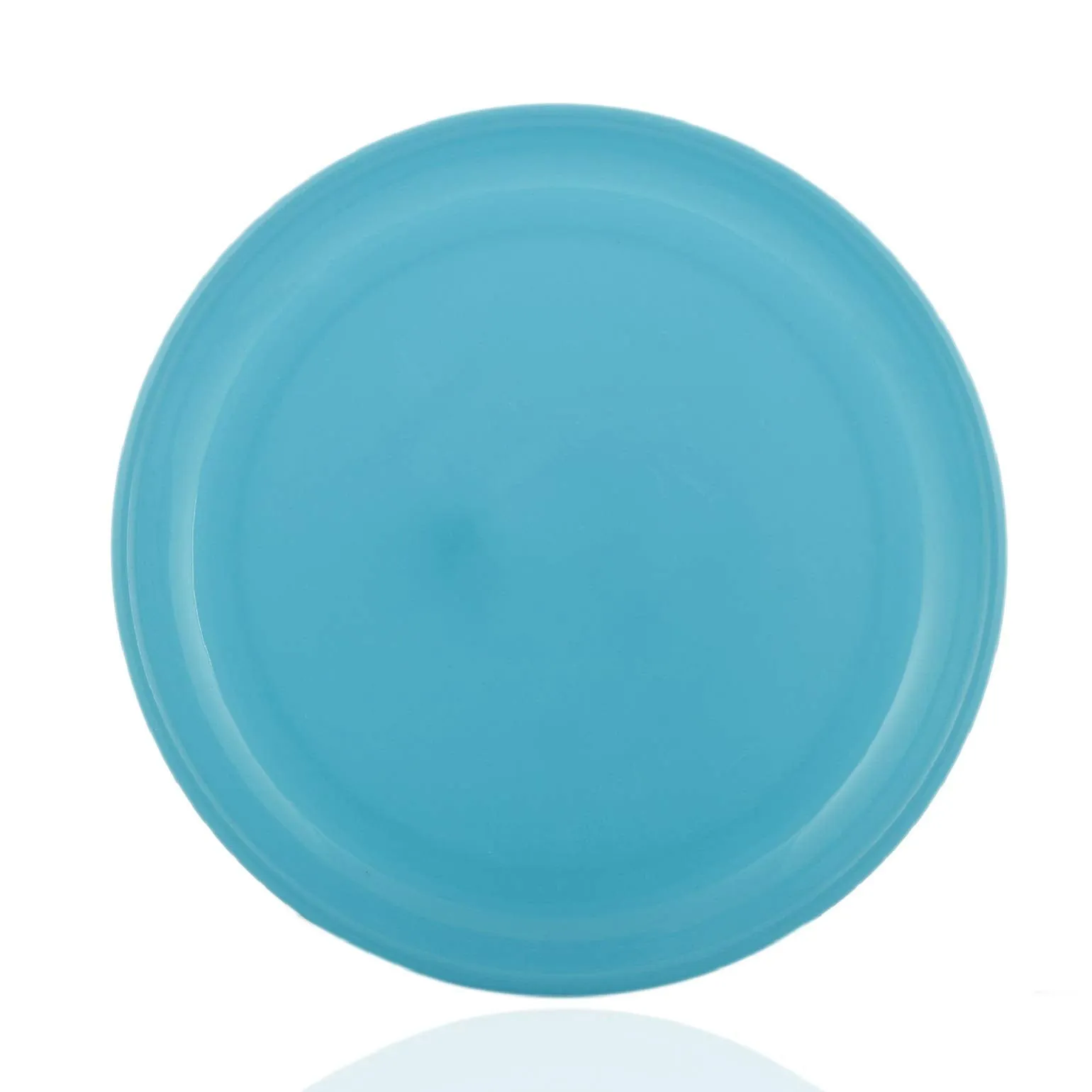 Kuber Industries 6 Pieces Unbreakable Round Plastic Microwave Safe Dinner Plates (Green) - CTGTC34609