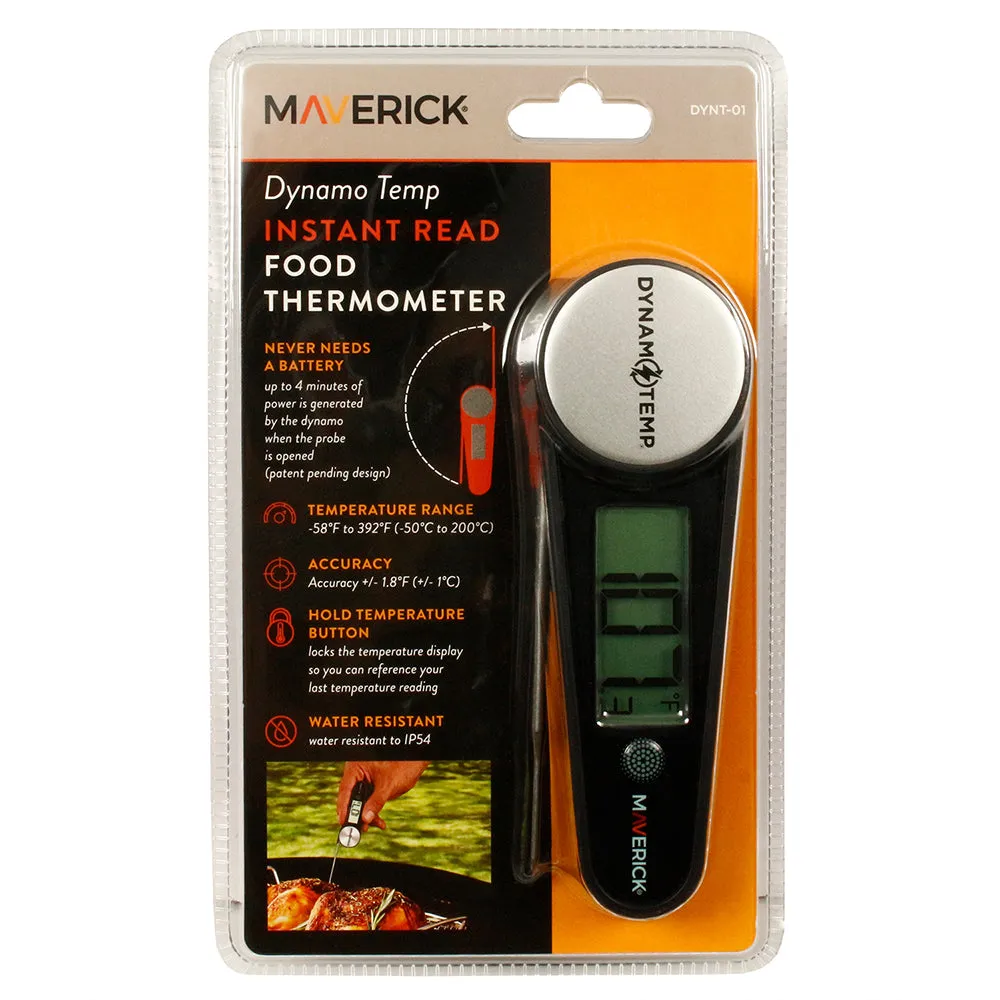Maverick Dynamo Temp Instant Read Food Thermometer No Battery Magnetic DYNT-01