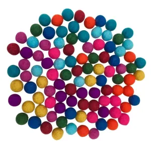 Papoose Felt Balls Summer 1.5cm 100 pcs
