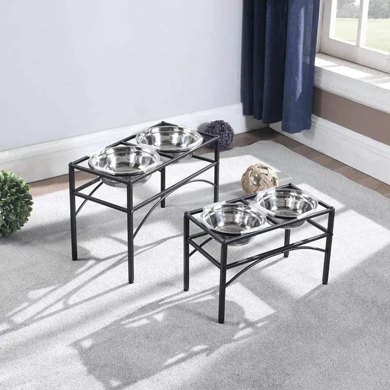 PetAffairs Raised Stainless Steel Dog Bowls with Antiskid Stand