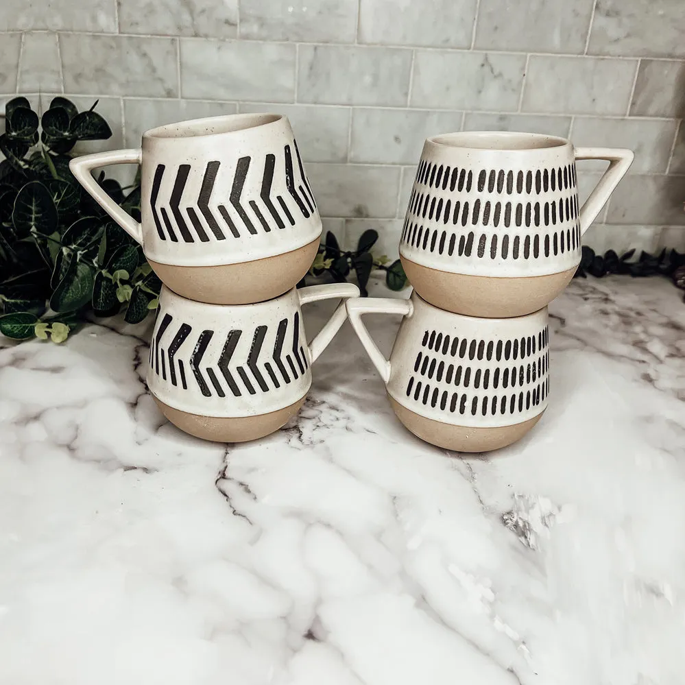Retro Brown Clay   Ceramic Mugs