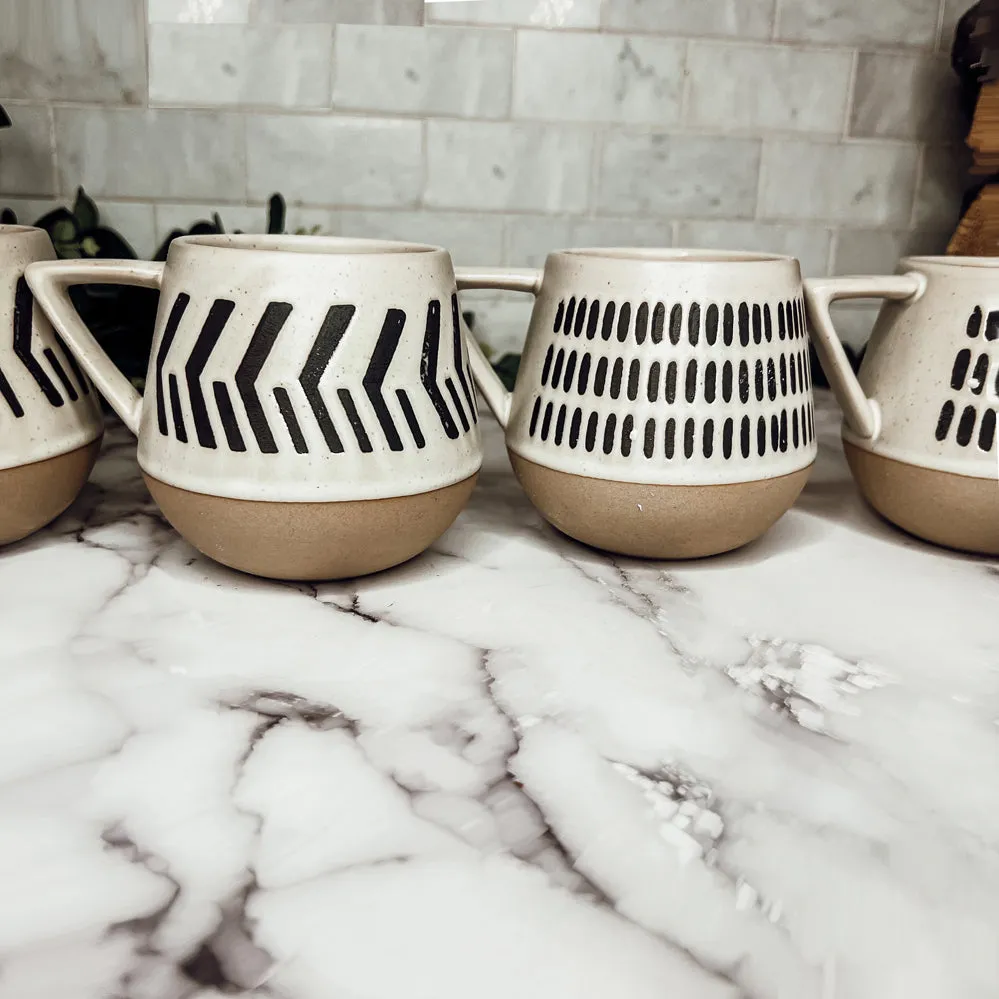 Retro Brown Clay   Ceramic Mugs