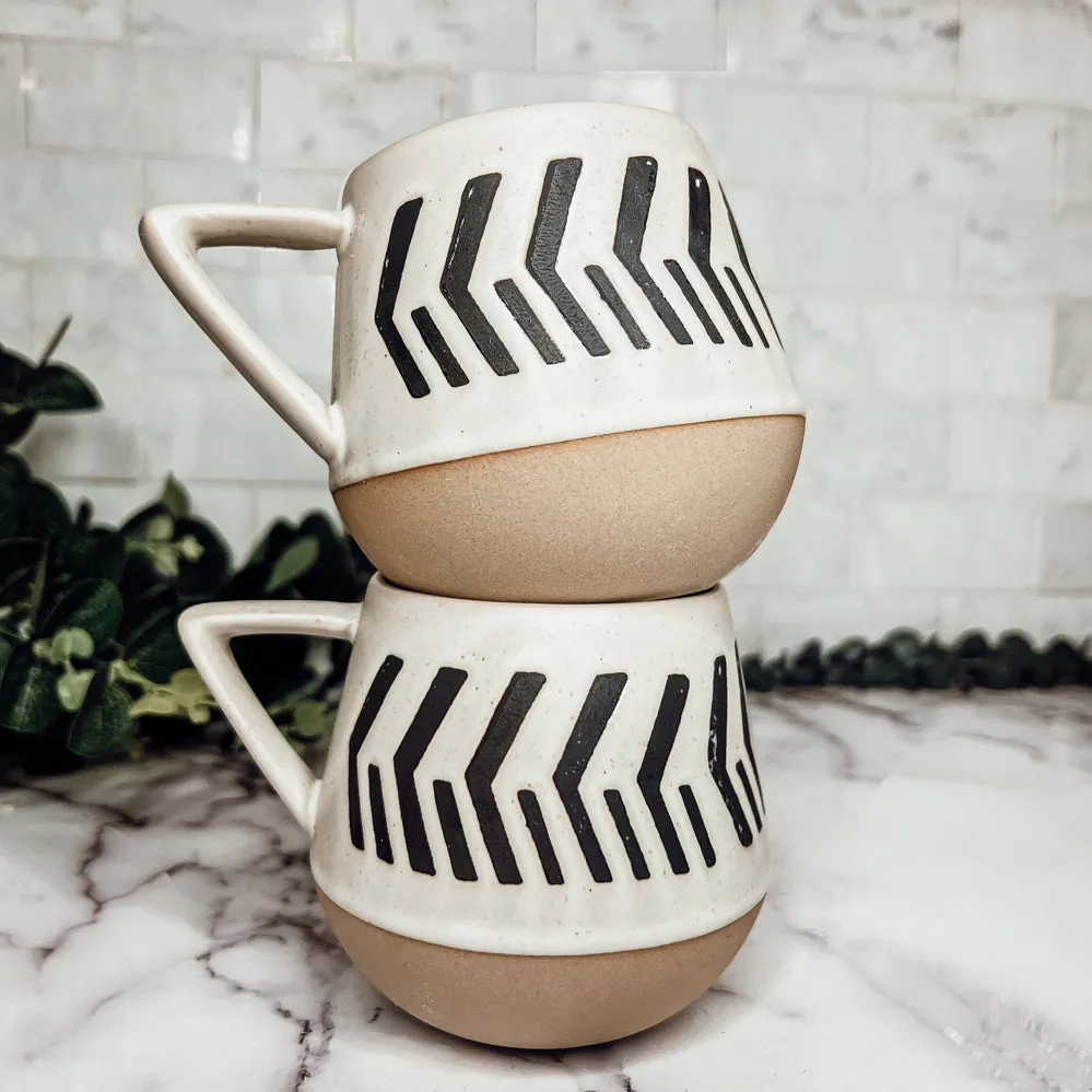 Retro Brown Clay   Ceramic Mugs