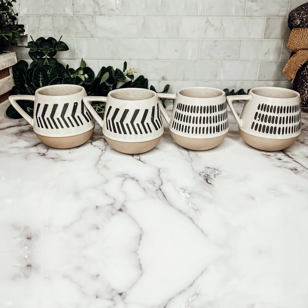 Retro Brown Clay   Ceramic Mugs