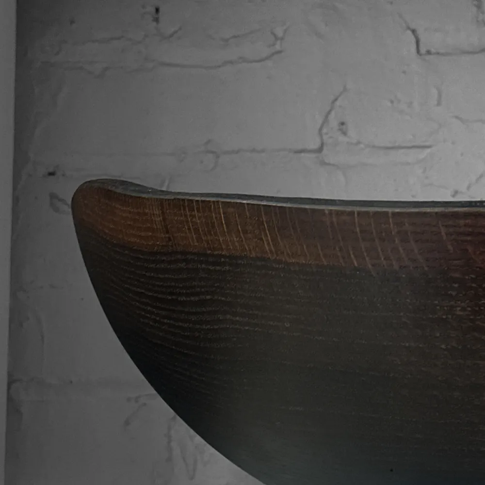 Spencer Peterman Live Edge Black Ebonized 15" Oval Bowl (# 04)