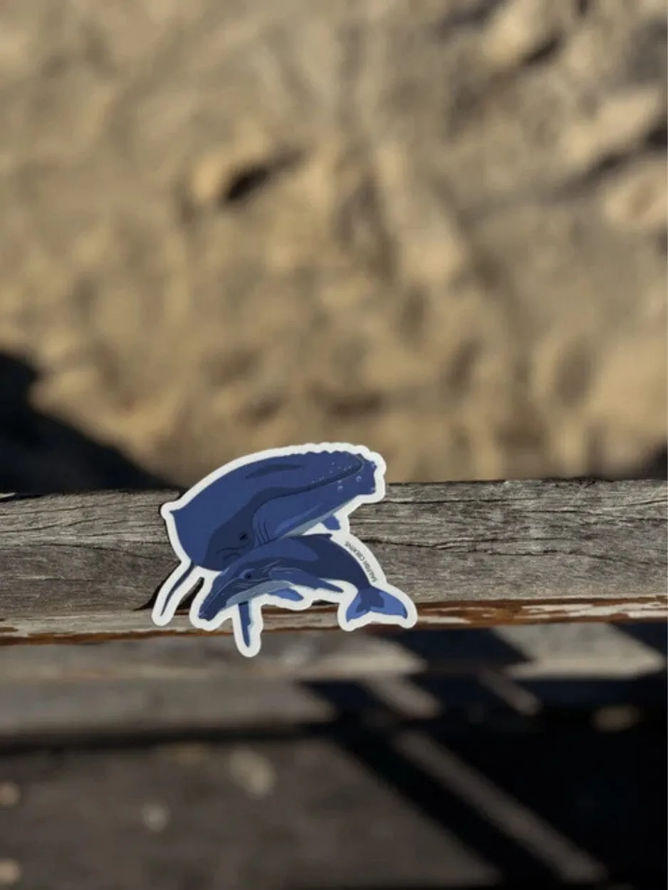 Sticker - 2 Humpback Whales Mum and Baby