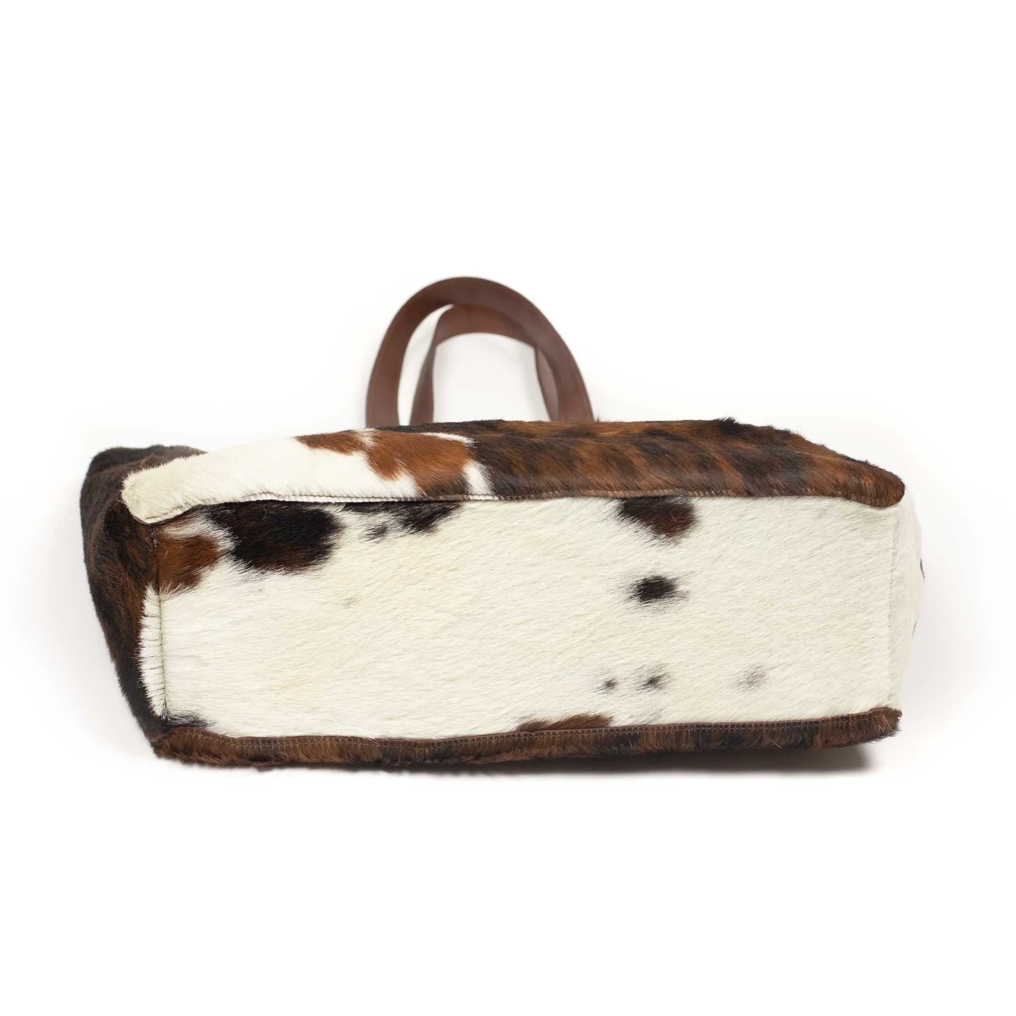 Tote bag in natural hair-on Normande calf