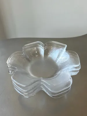 Vintage Glass Flower Bowls - Set of 4