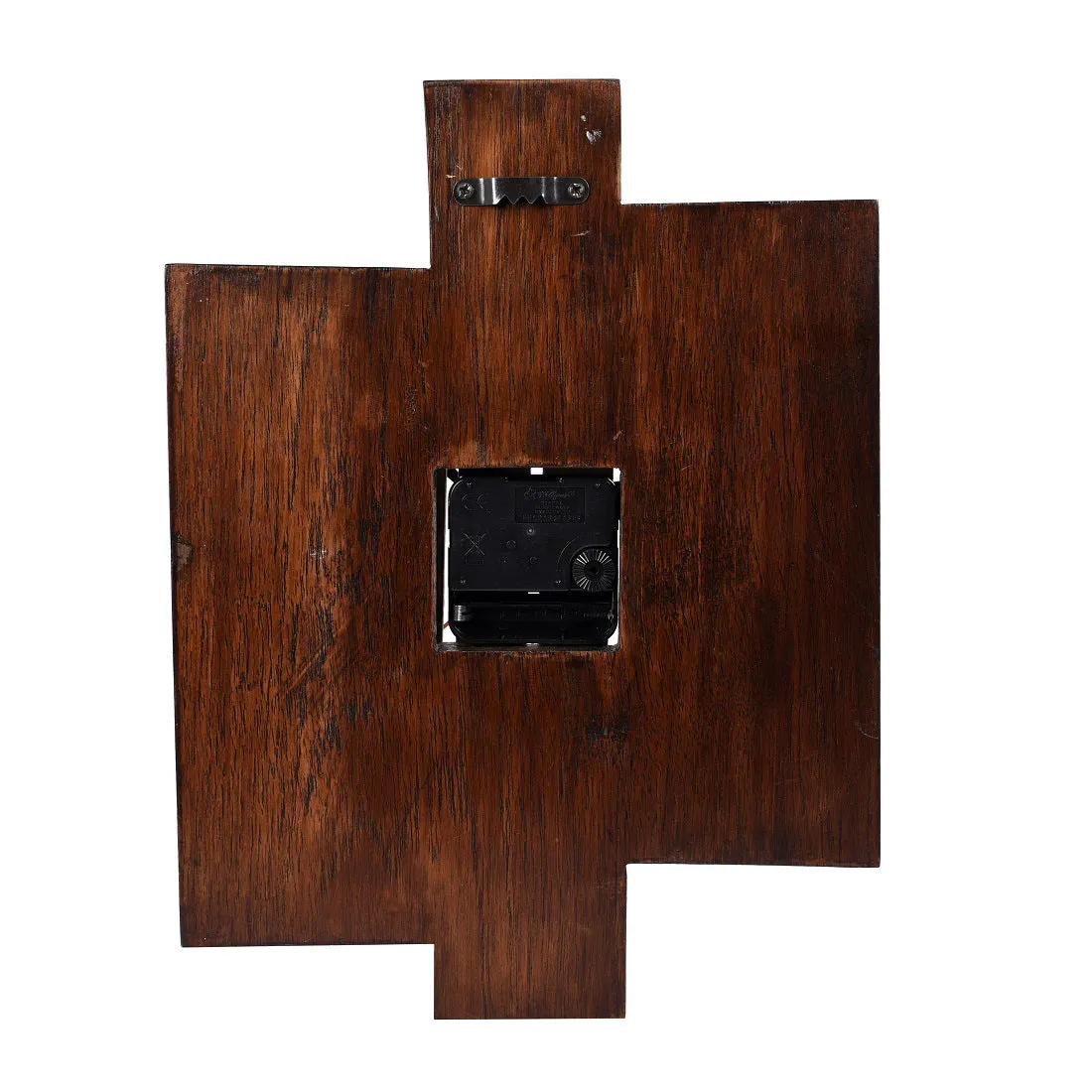 Wall Clock Handcrafted Wooden Tribal Art w/o Glass (9×1×12)