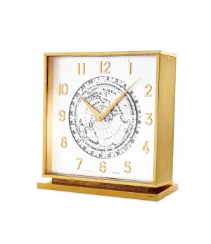 World Time Desk Clock | Gilt Brass