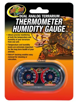 Zoo Med Economy Analog Reptile Thermometer & Humidity Gauge